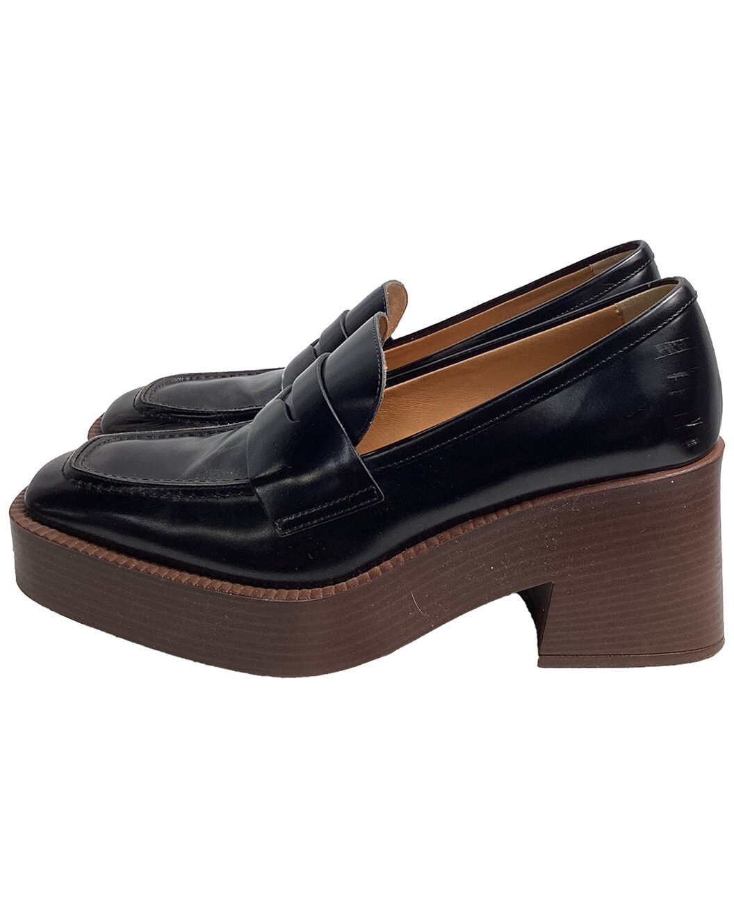 TOD’s Women's Leather 75mm Platform Loafer (Authentic Pre-Loved) - 2