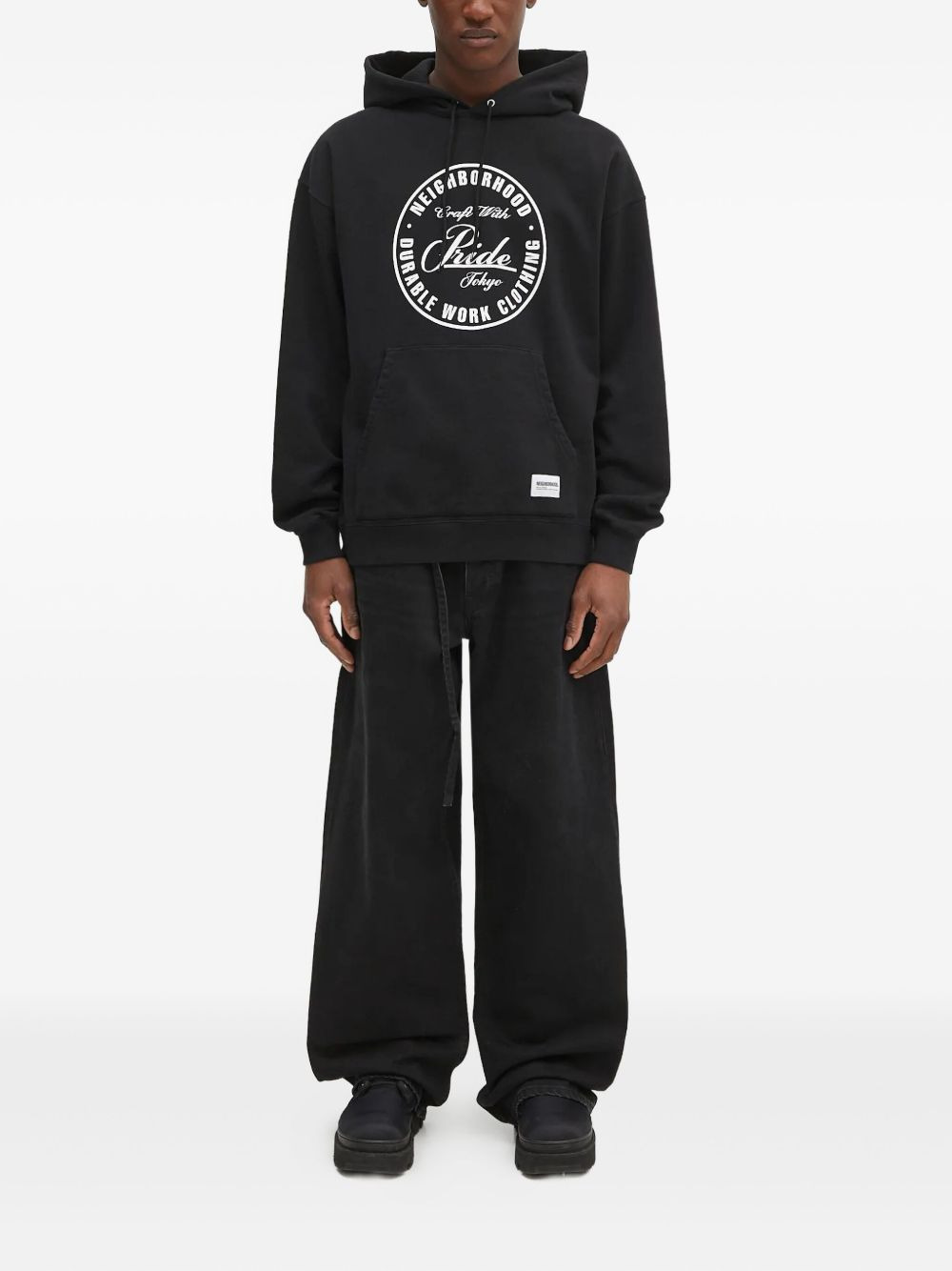 circular-logo hoodie - 2