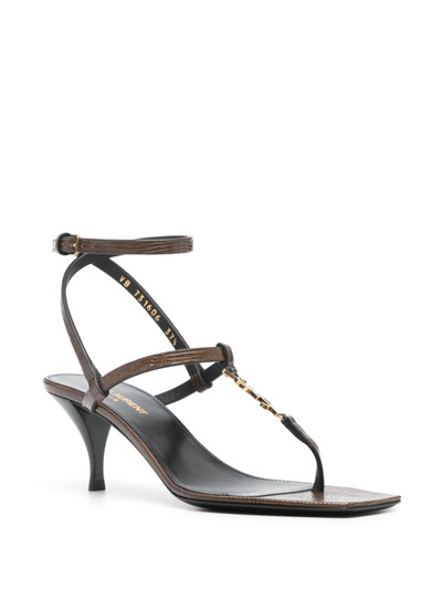 SAINT LAURENT Cassandra 60mm leather sandals outlook