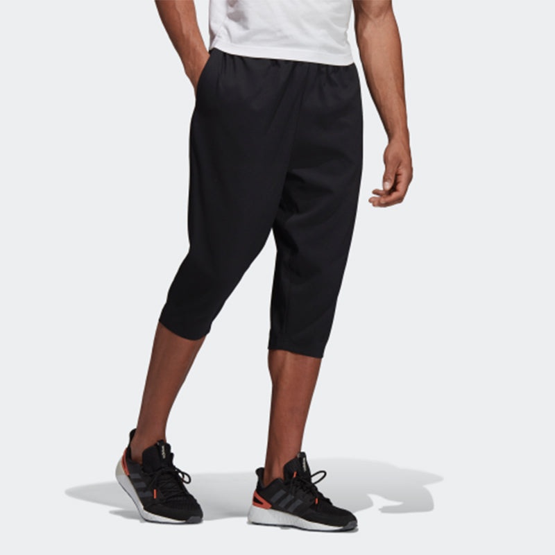 Men's adidas E Pln 3/4 Wvn Woven Cone Training Running Sports Cropped Pants/Trousers Black DQ3107 - 4