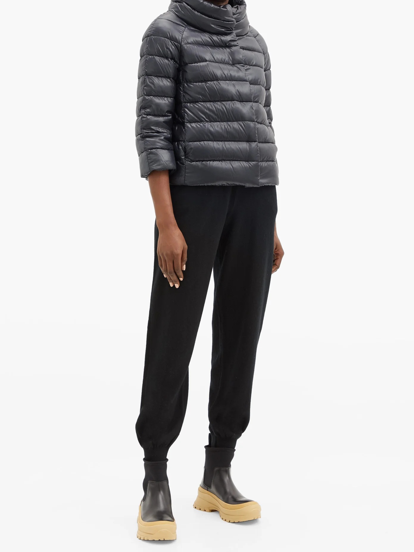 Sofia funnel-neck quilted down jacket - 2