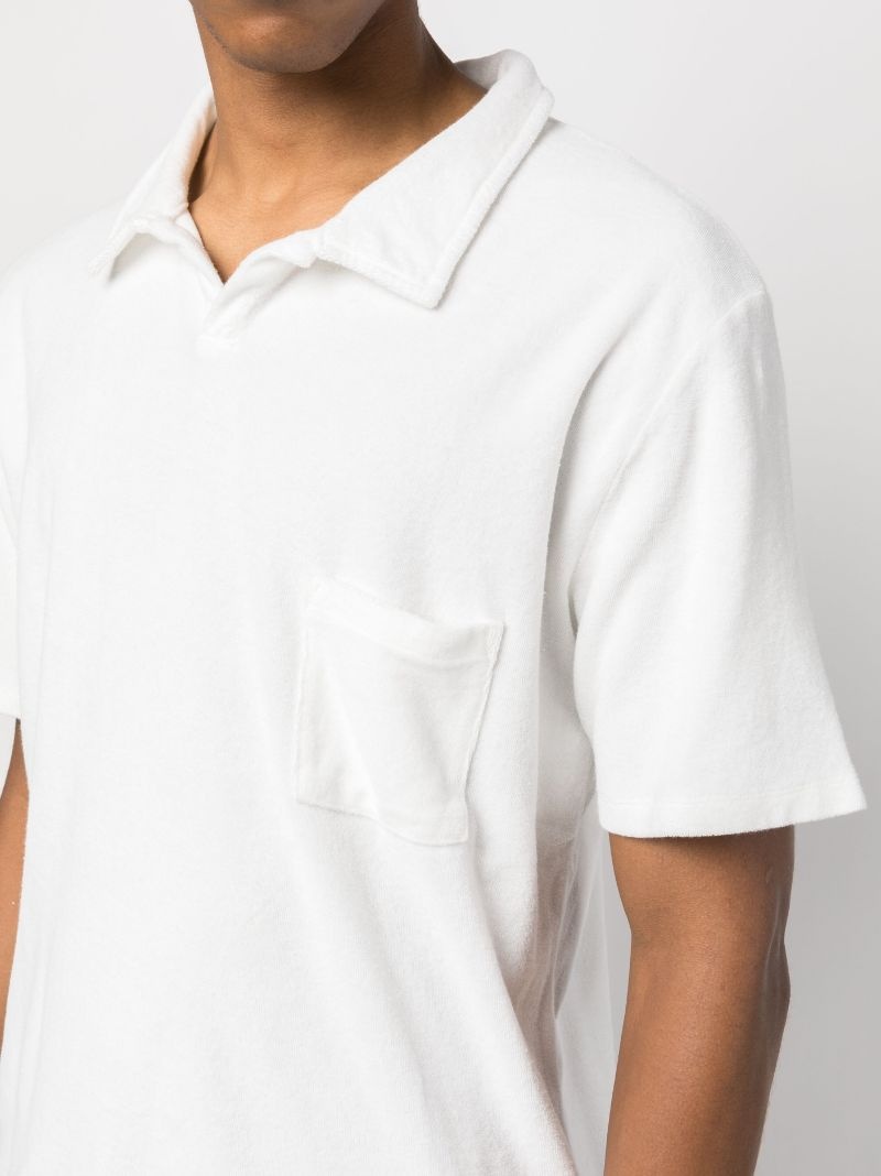 terry-cloth cotton polo shirt - 5