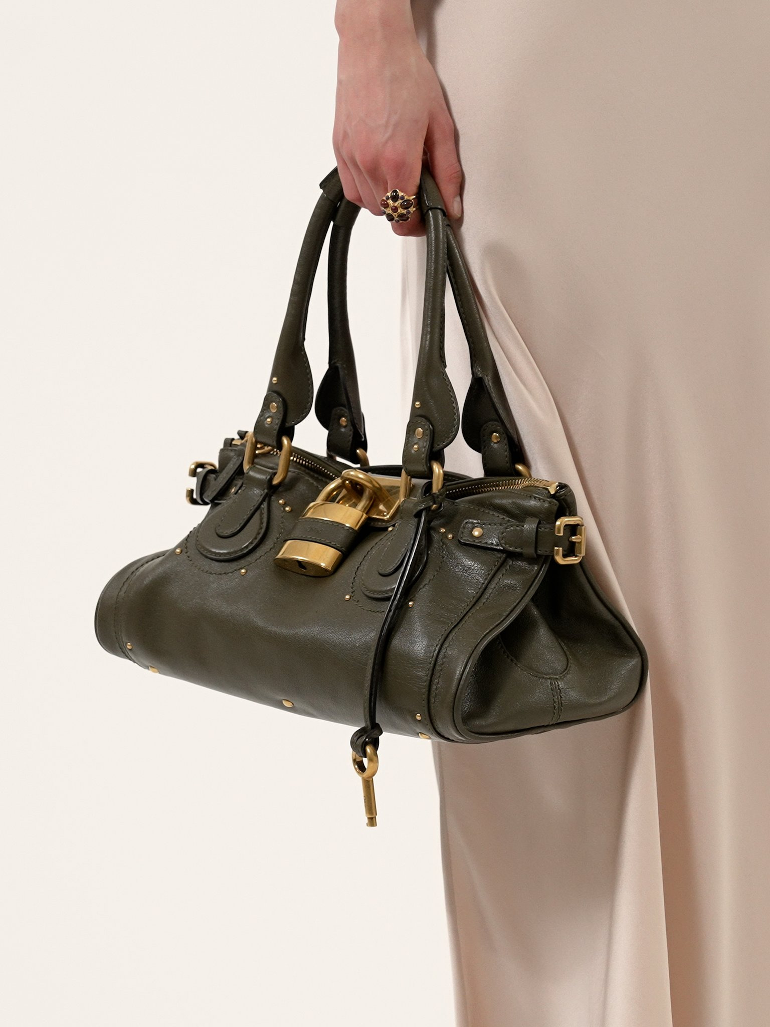 PADDINGTON BAG IN GRAINED LEATHER - 4