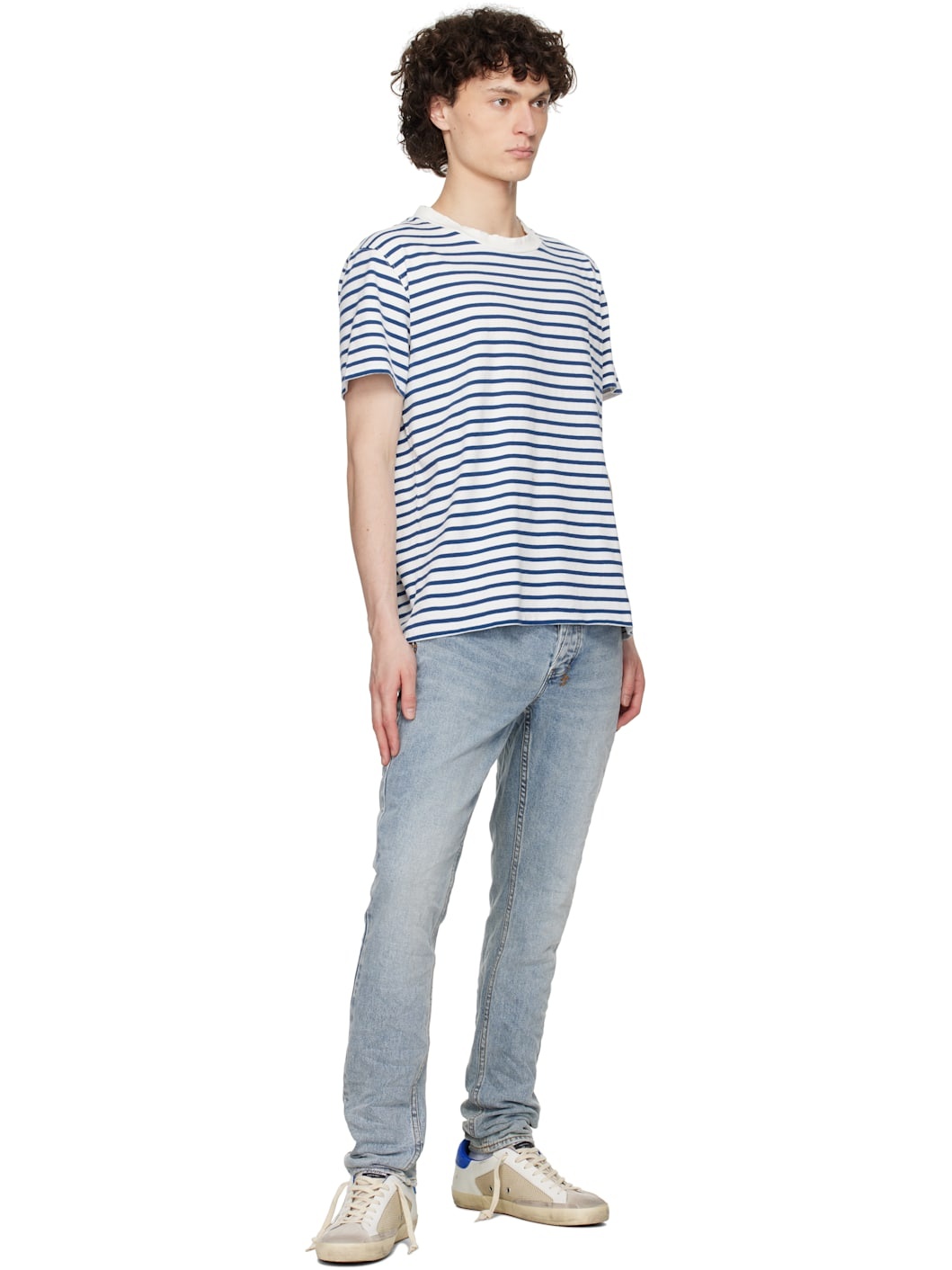 Our Legacy Bliss T-shirt Genova Stripe Rough Cotton | REVERSIBLE