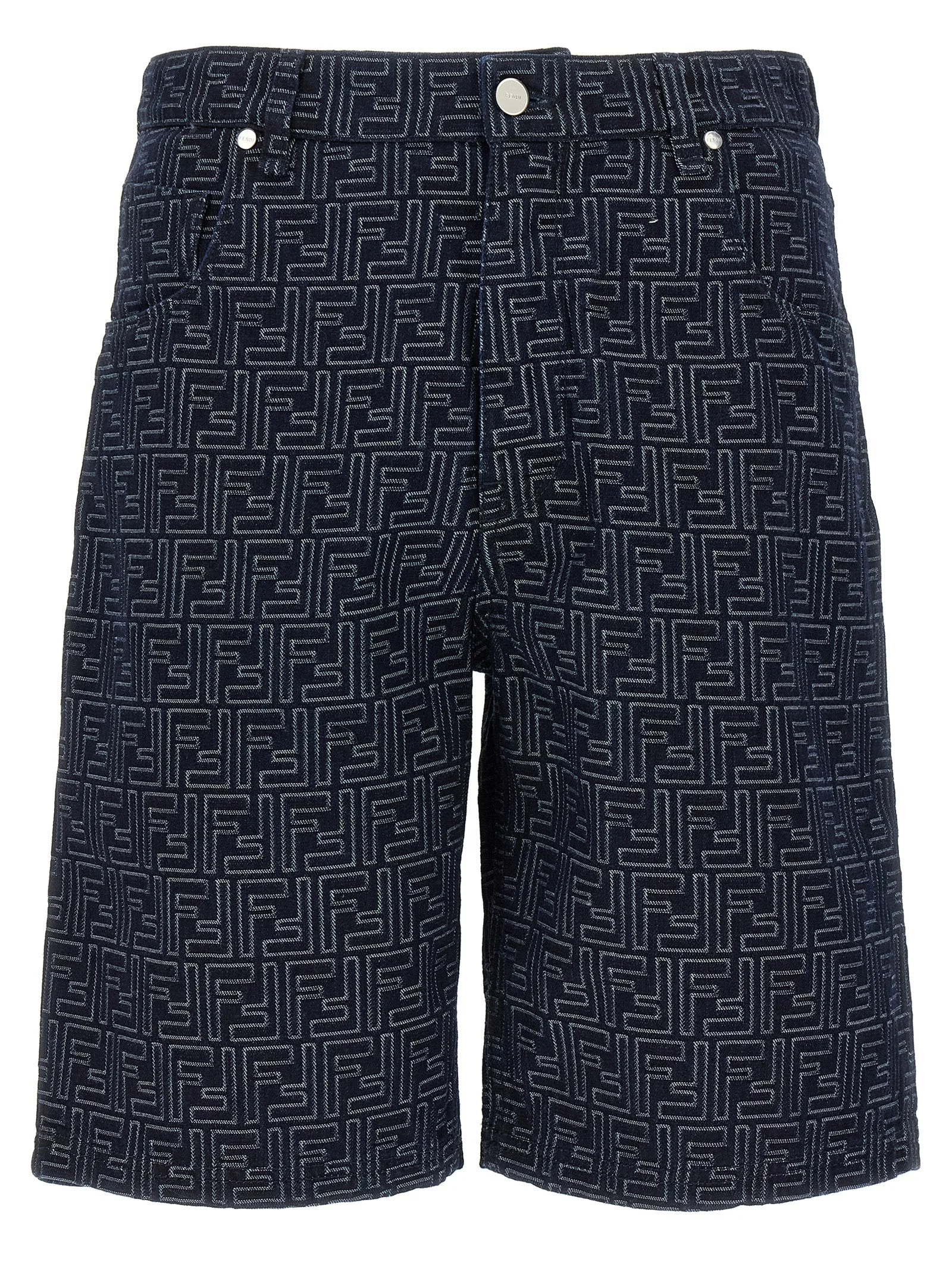 Fendi Men Bermuda Jeans Jacquard Ff - 1