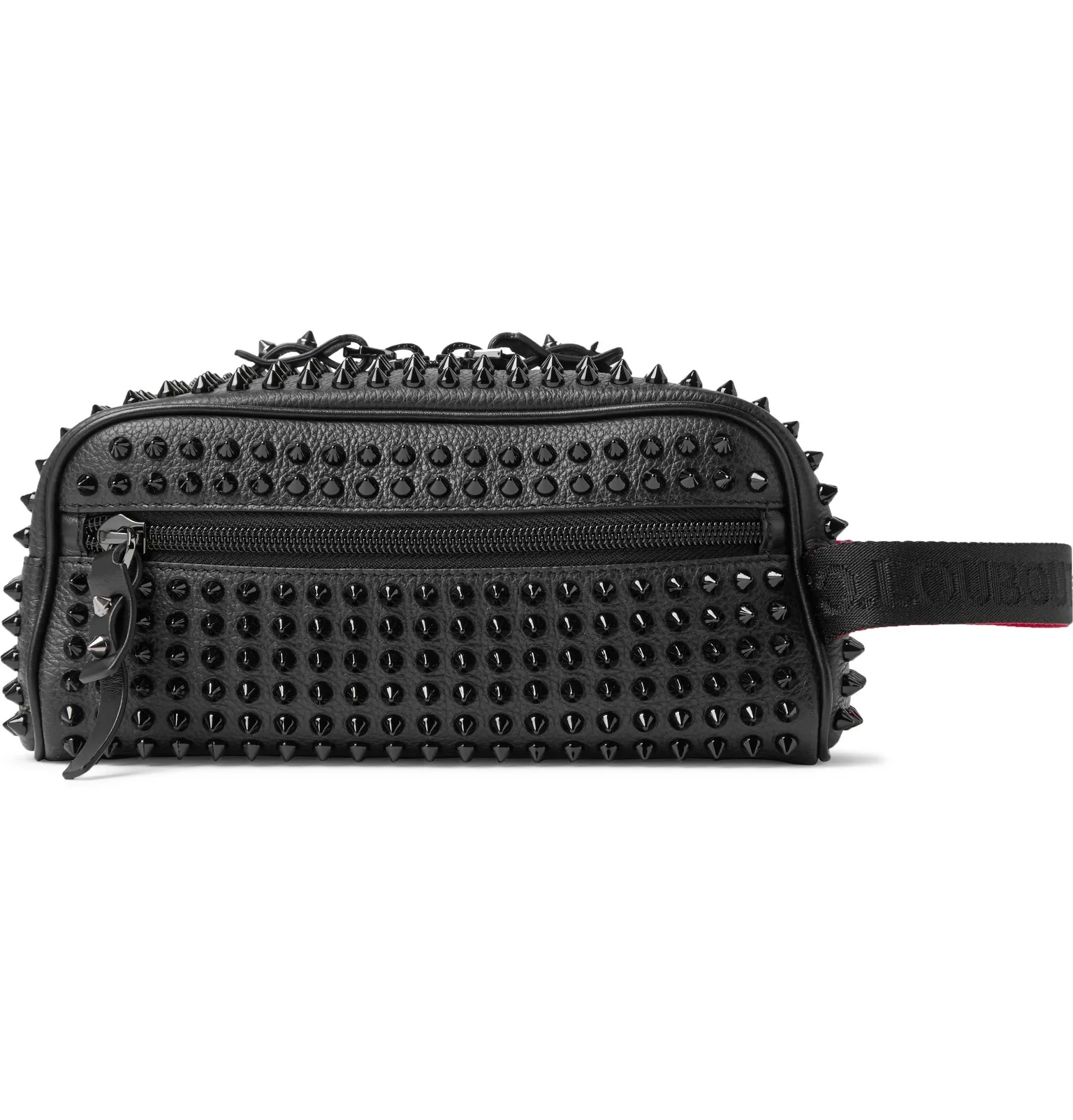 Studded Full-Grain Leather Wash Bag - 1