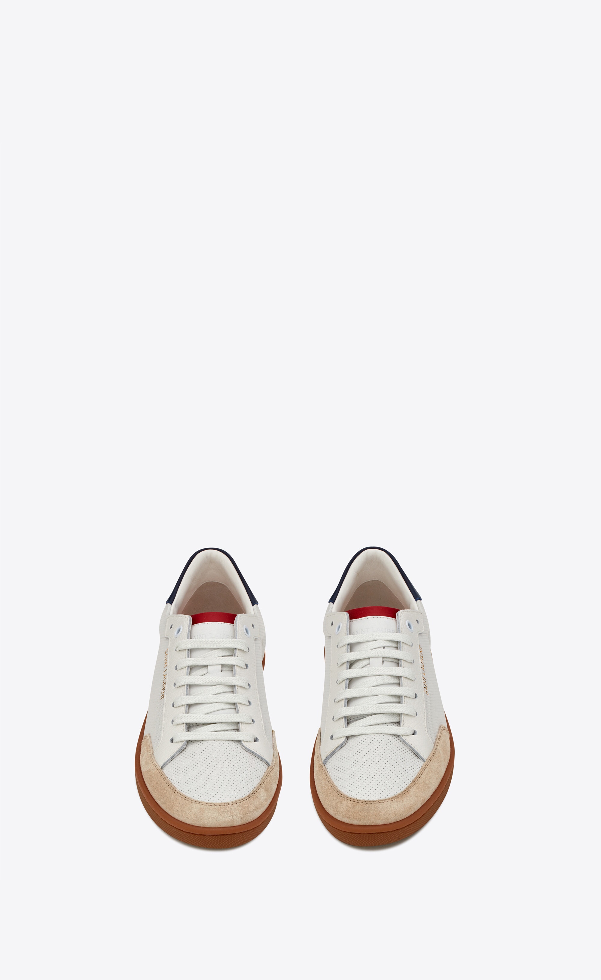 court classic sl/10 sneakers in perforated and smooth leather - 2