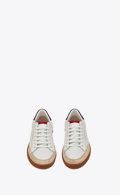 SAINT LAURENT court classic sl/10 sneakers in perforated and smooth leather outlook