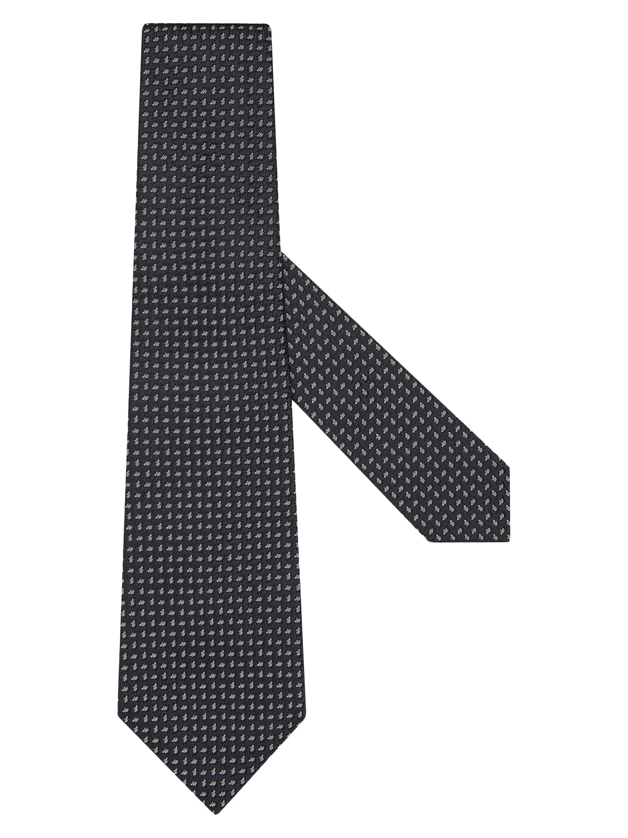 Men's Silk Tie - Dark Blue - 1