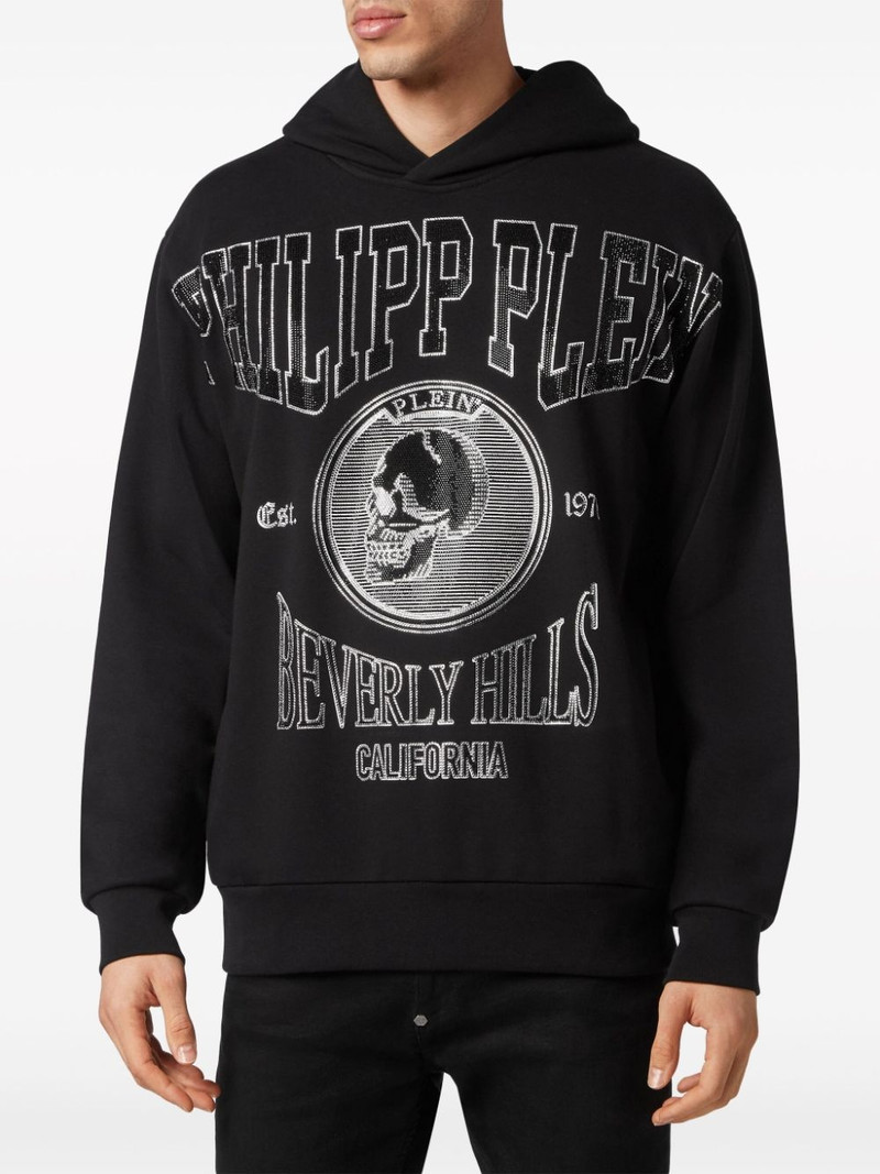 crystal-embellished jersey hoodie 3