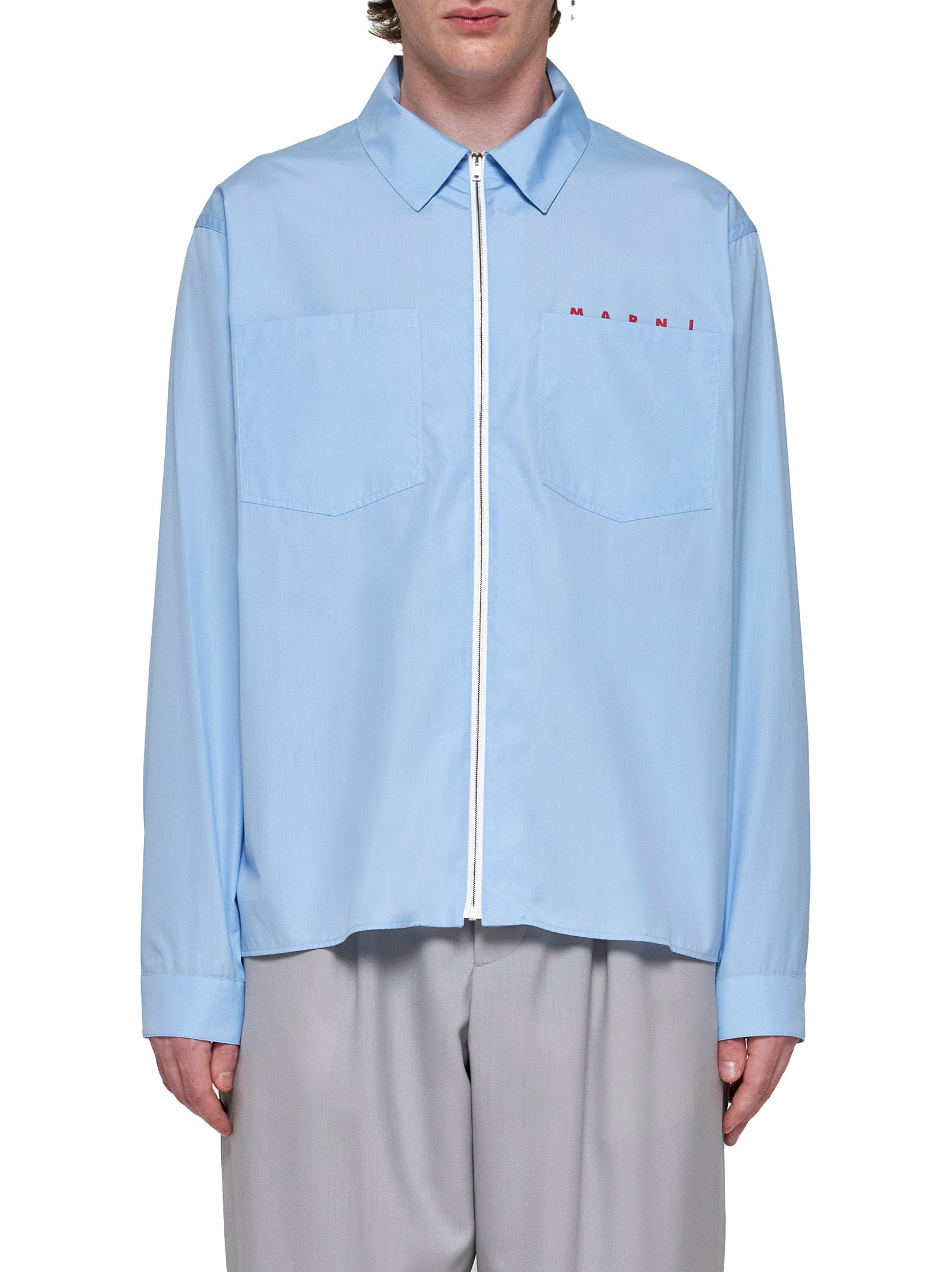 Zip-up cotton shirt - 3