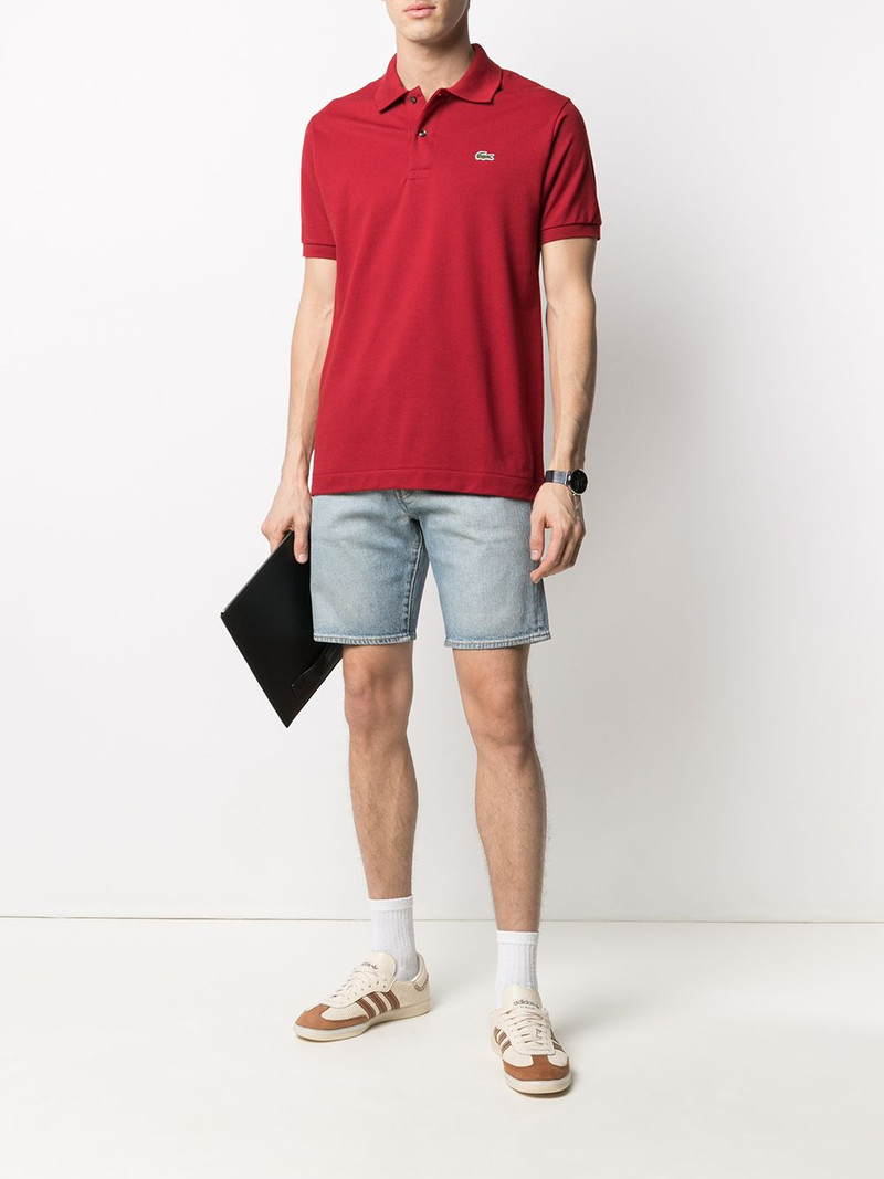 LACOSTE logo embroidered polo shirt outlook