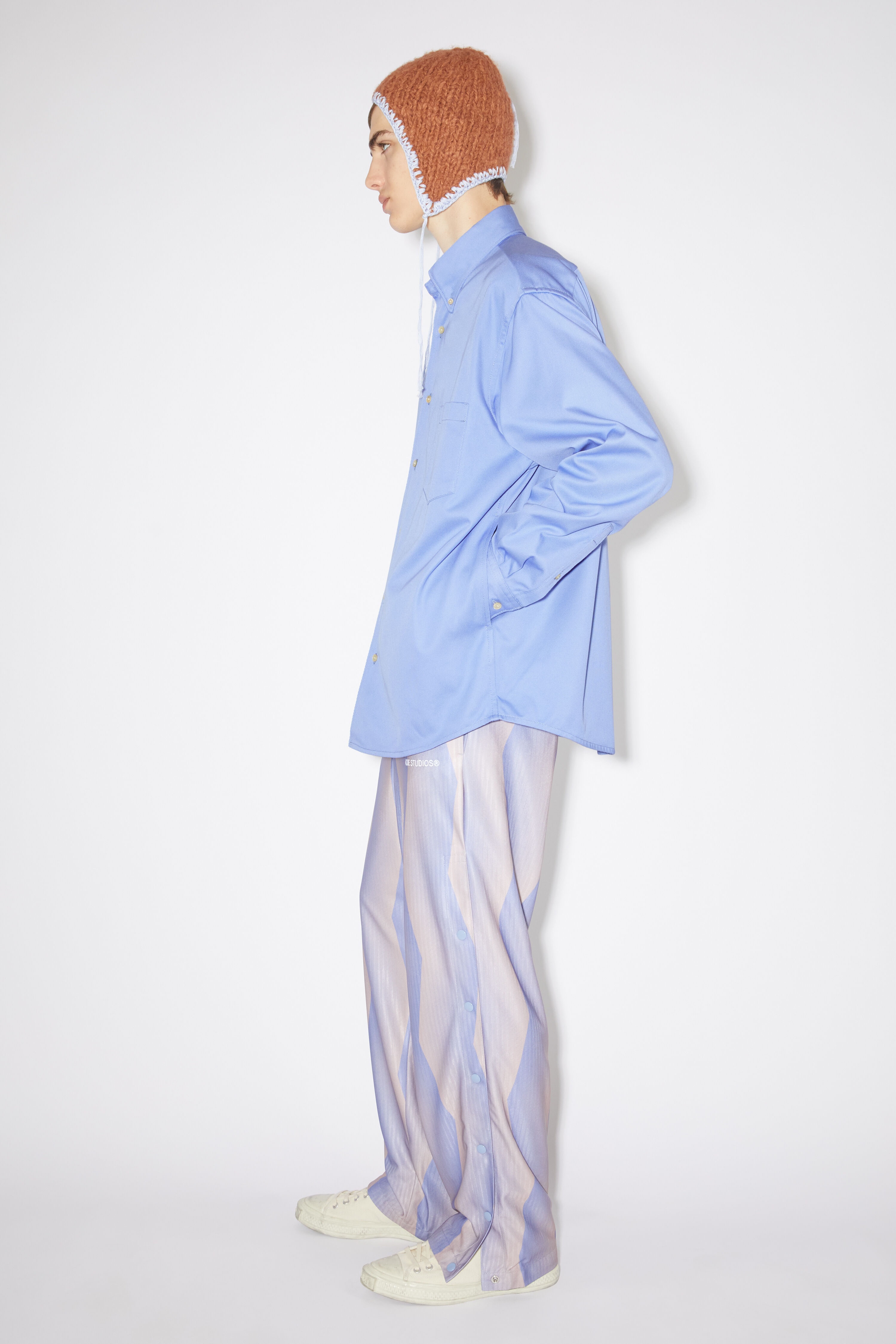 Button-up overshirt - Cornflower blue - 4