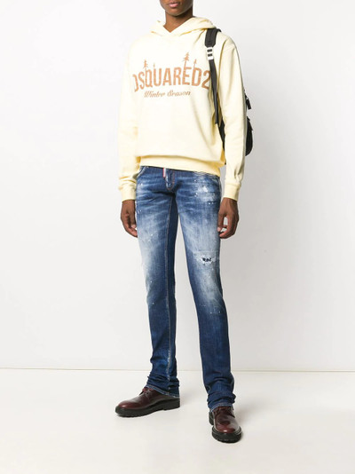 DSQUARED2 distressed slim-fit jeans outlook