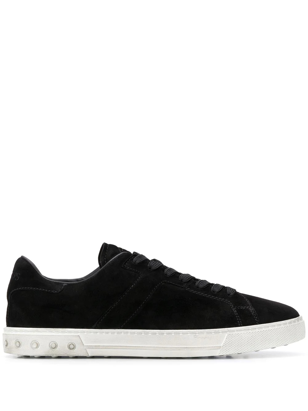 suede lace-up sneakers - 1