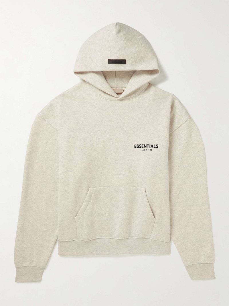 Logo-Flocked Cotton-Blend Jersey Hoodie - 1