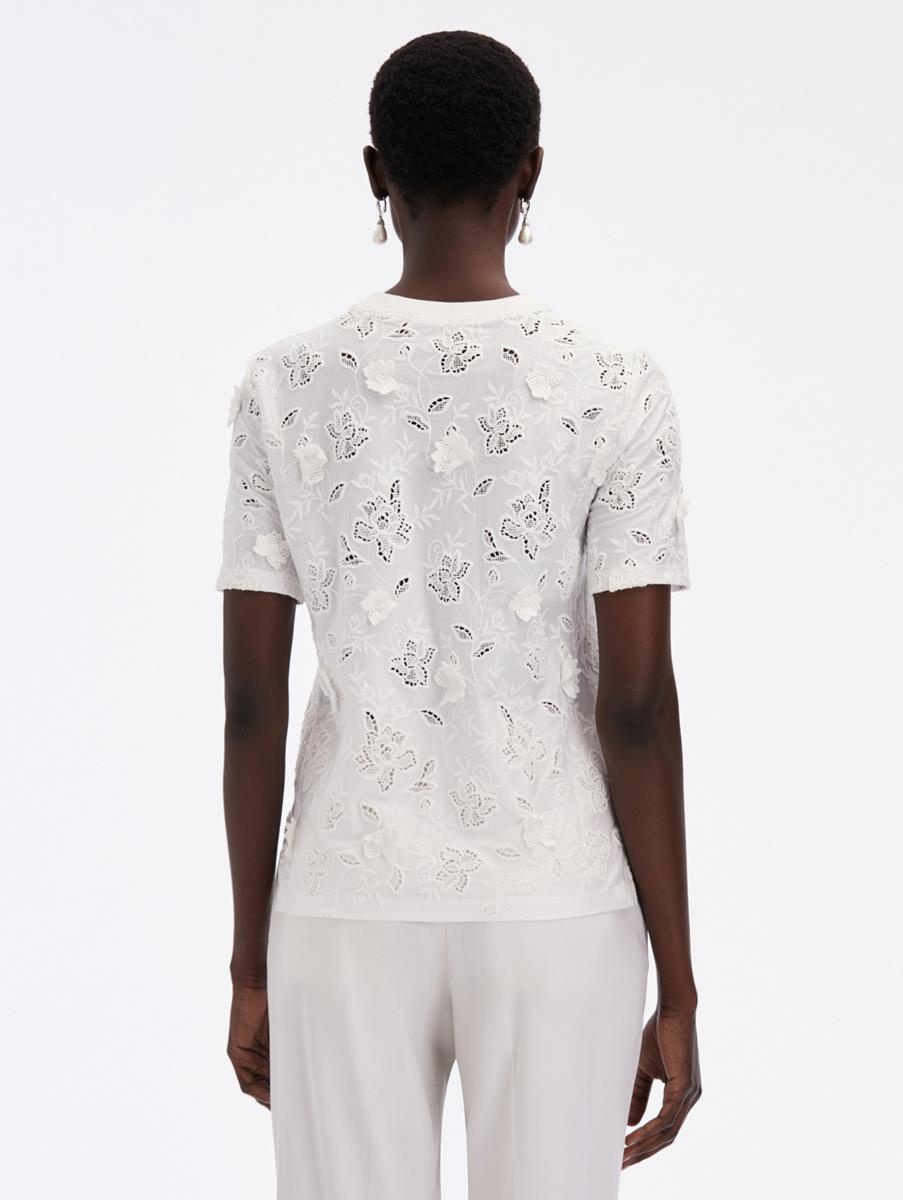 GARDENIA GUIPURE LACE TEE - 3
