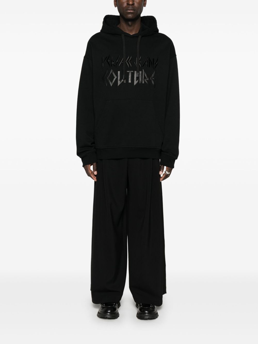 logo-embroidered hoodie - 2