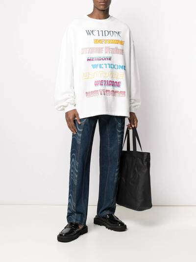 We11done logo print sweatshirt outlook