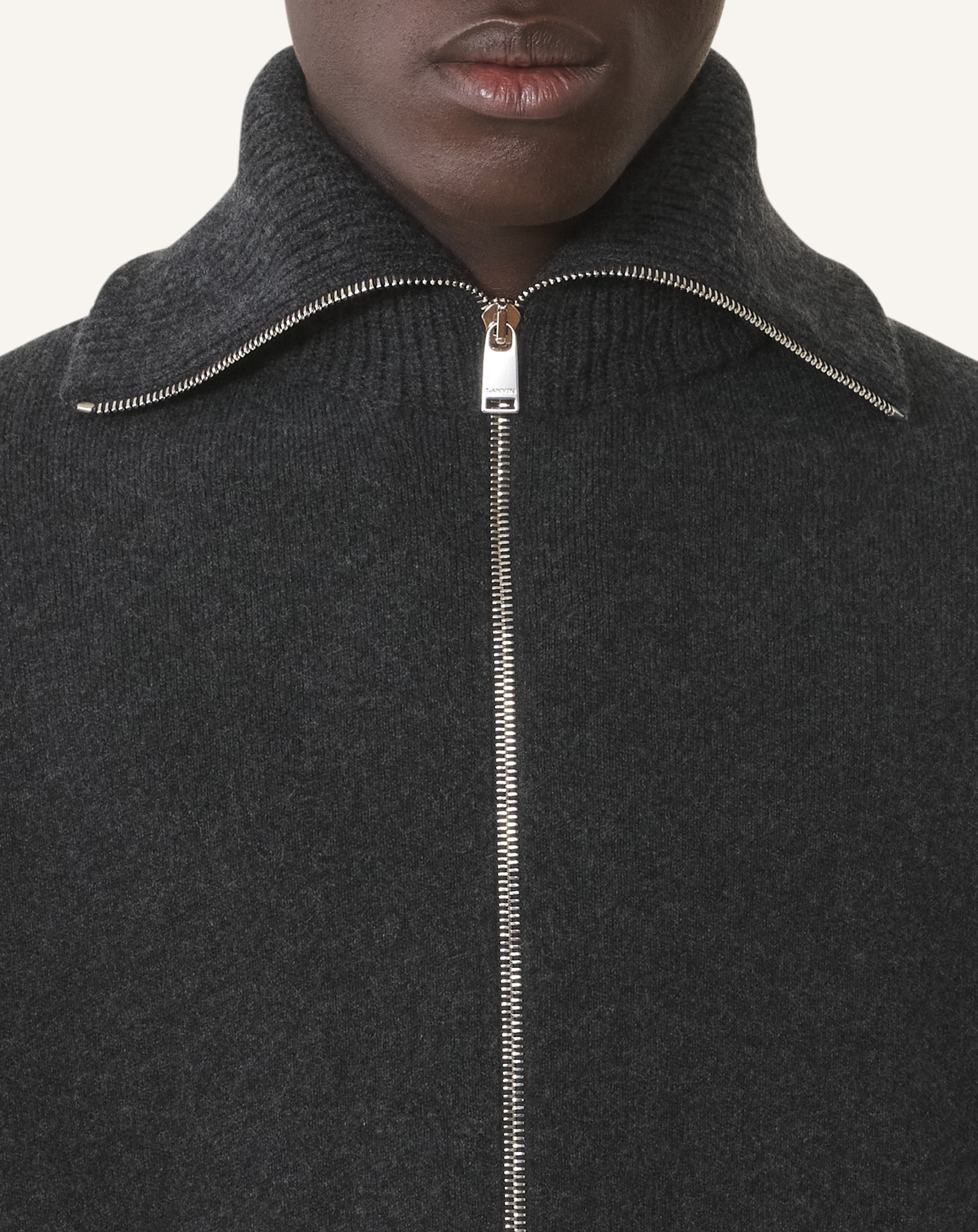 CASHMERE ZIP CARDIGAN - 5
