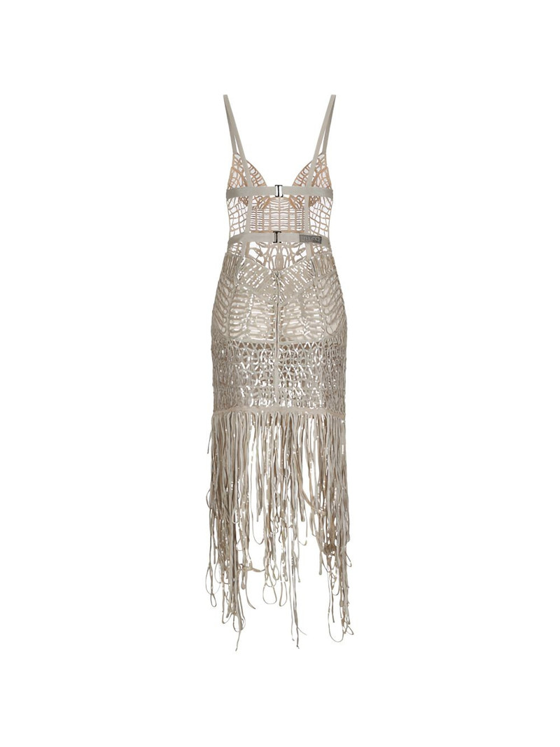 THE ATTICO sequinned fringed dress outlook