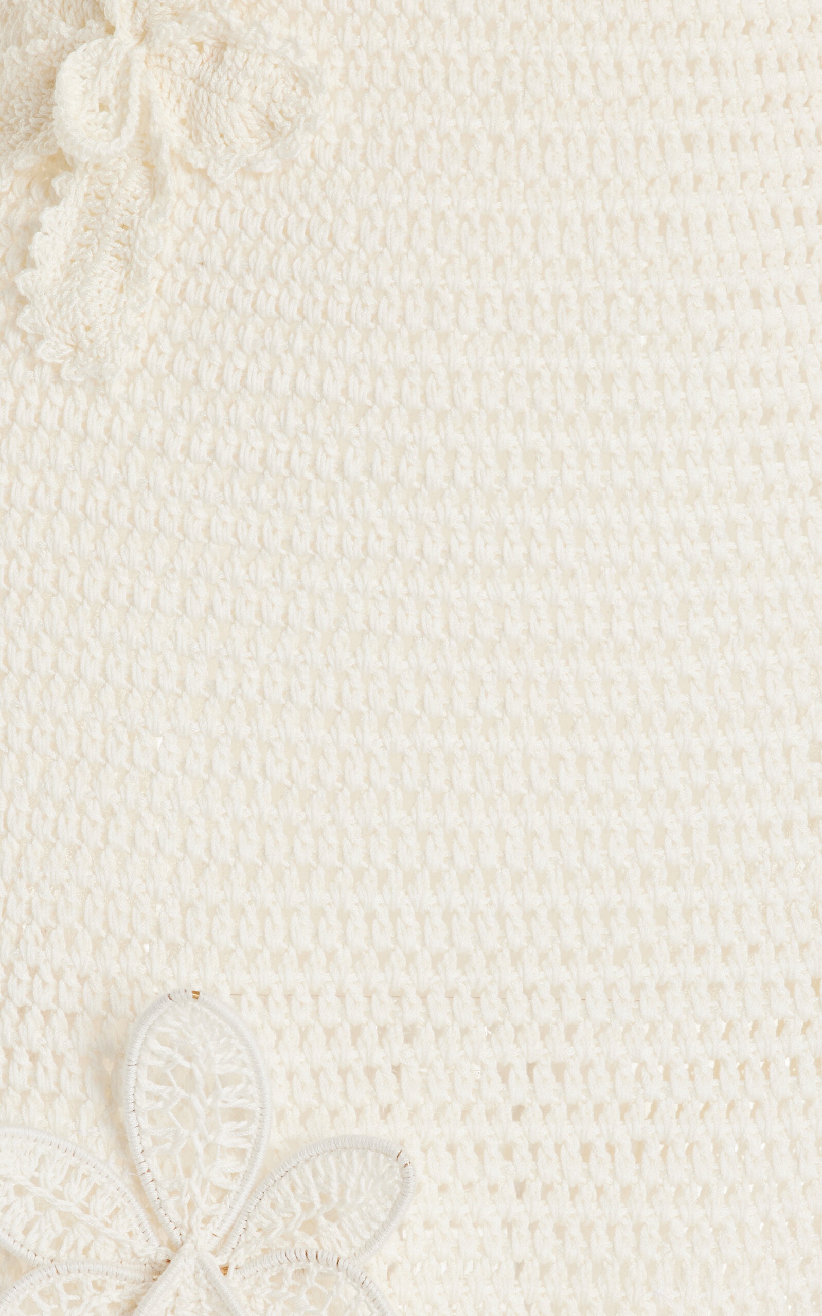 Halter Orchid Crochet Knit Dress ivory - 4