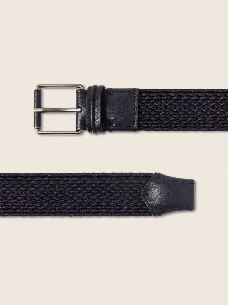 ZEGNA NAVY BLUE RAYON BELT outlook