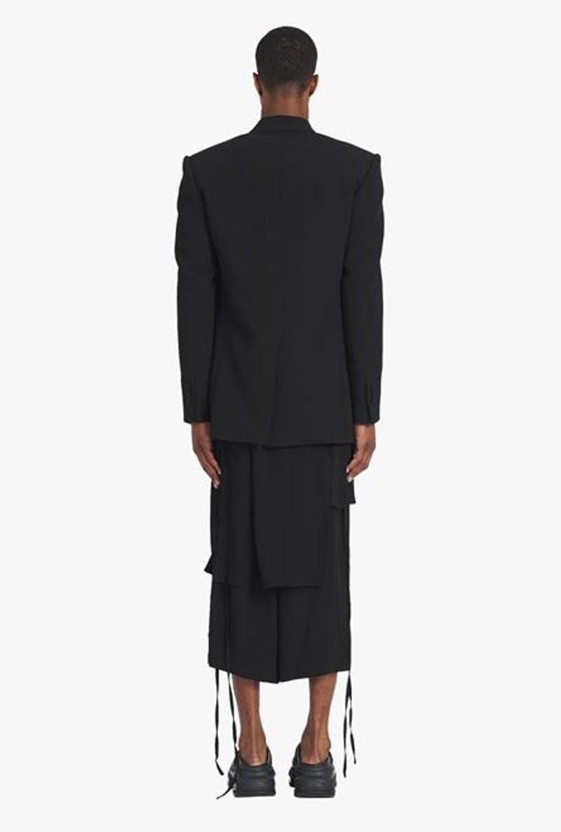 Black eco-designed blazer with gold-tone studded embroidery 3