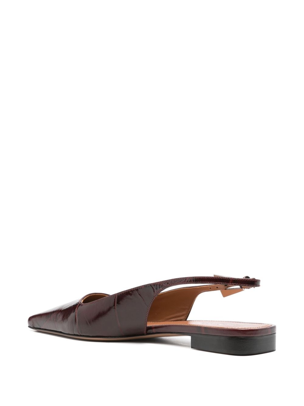 embossed-crocodile ballet flats - 3