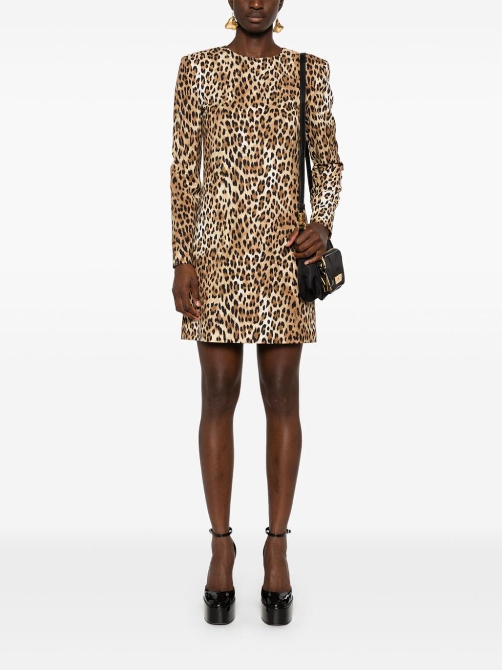 leopard-print mini dress - 2