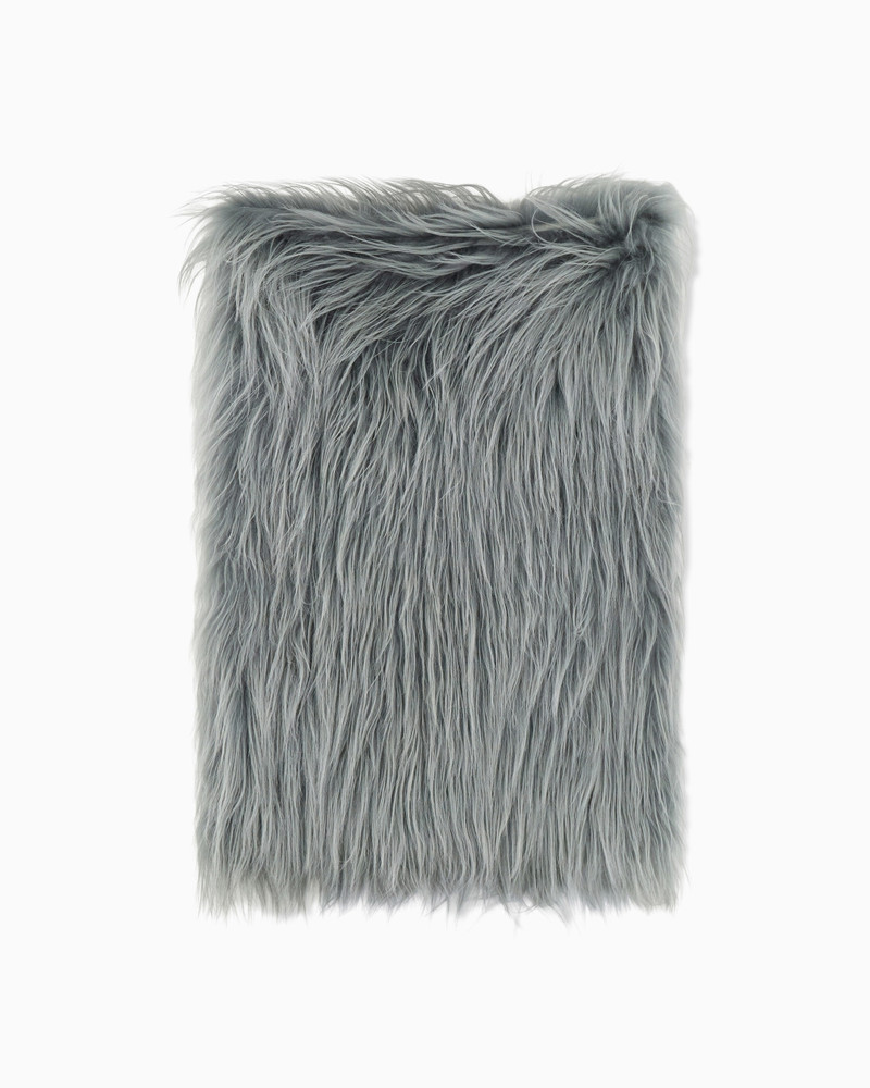 DOUBLE-TEXTURE STOLE IN CASHMERE AND COTTON VELVET 1