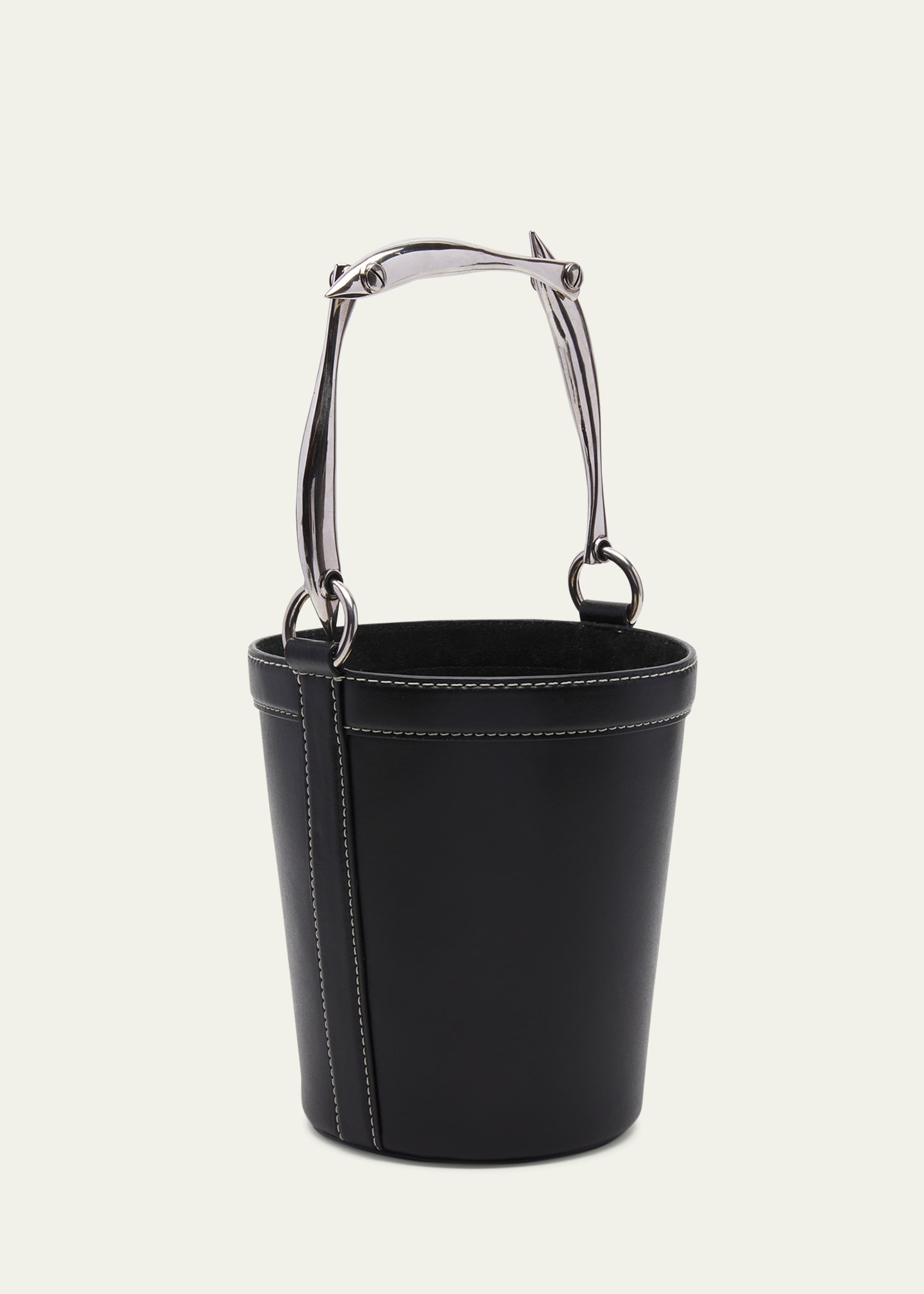 Sardine Stitch Leather Bucket Bag - 3