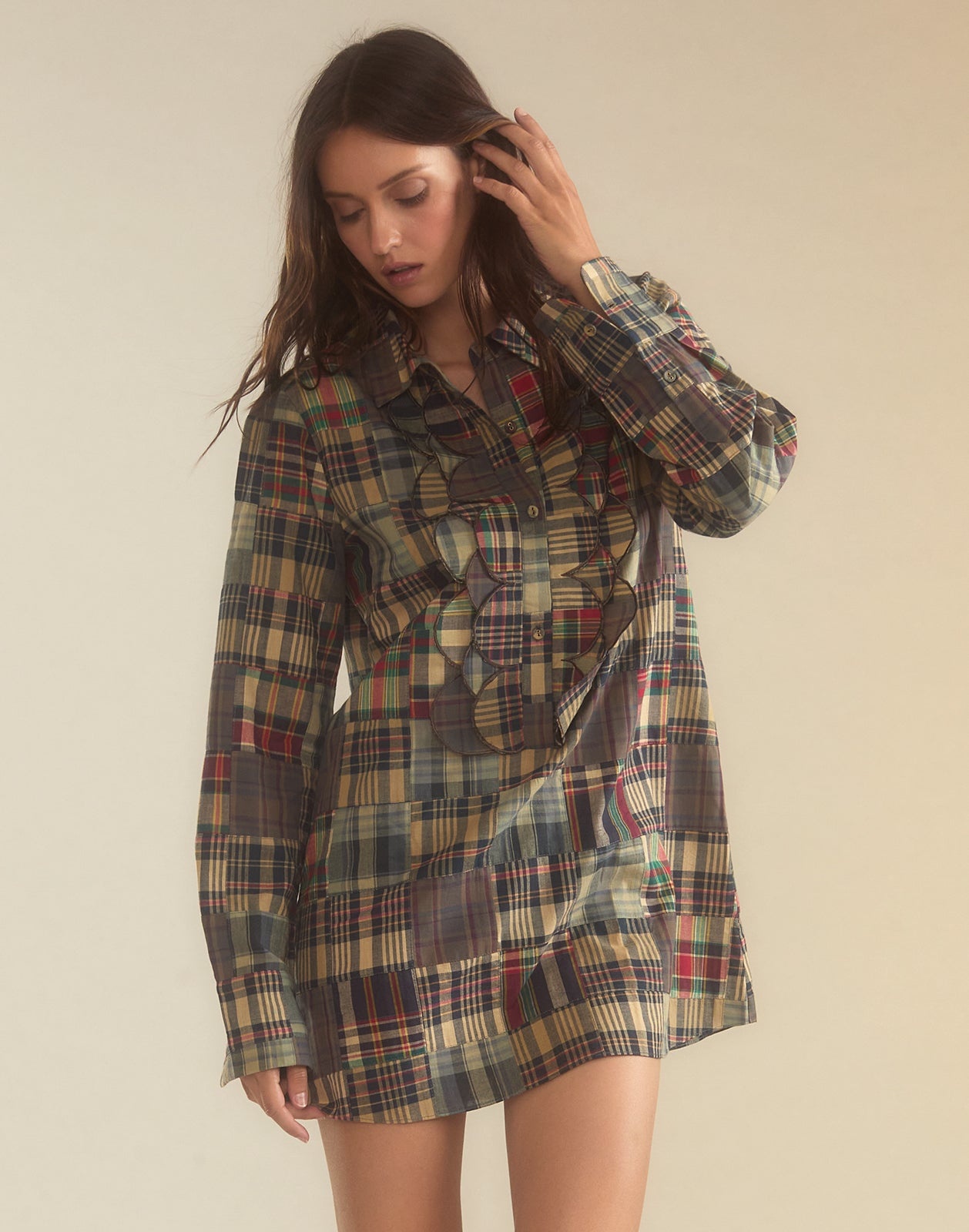 Madrid Madras Tuxedo Dress - 6