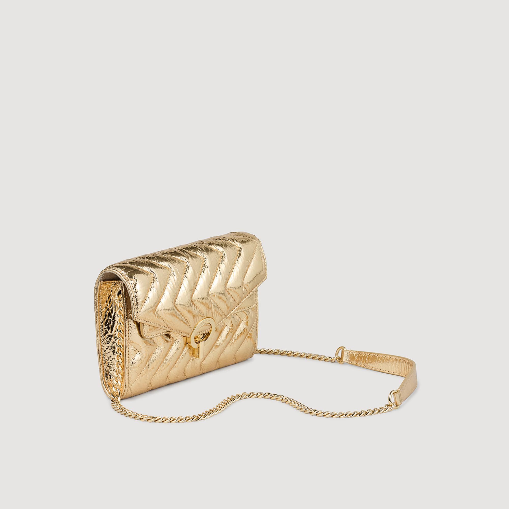 CRACKLED LEATHER CROSSBODY BAG - 4