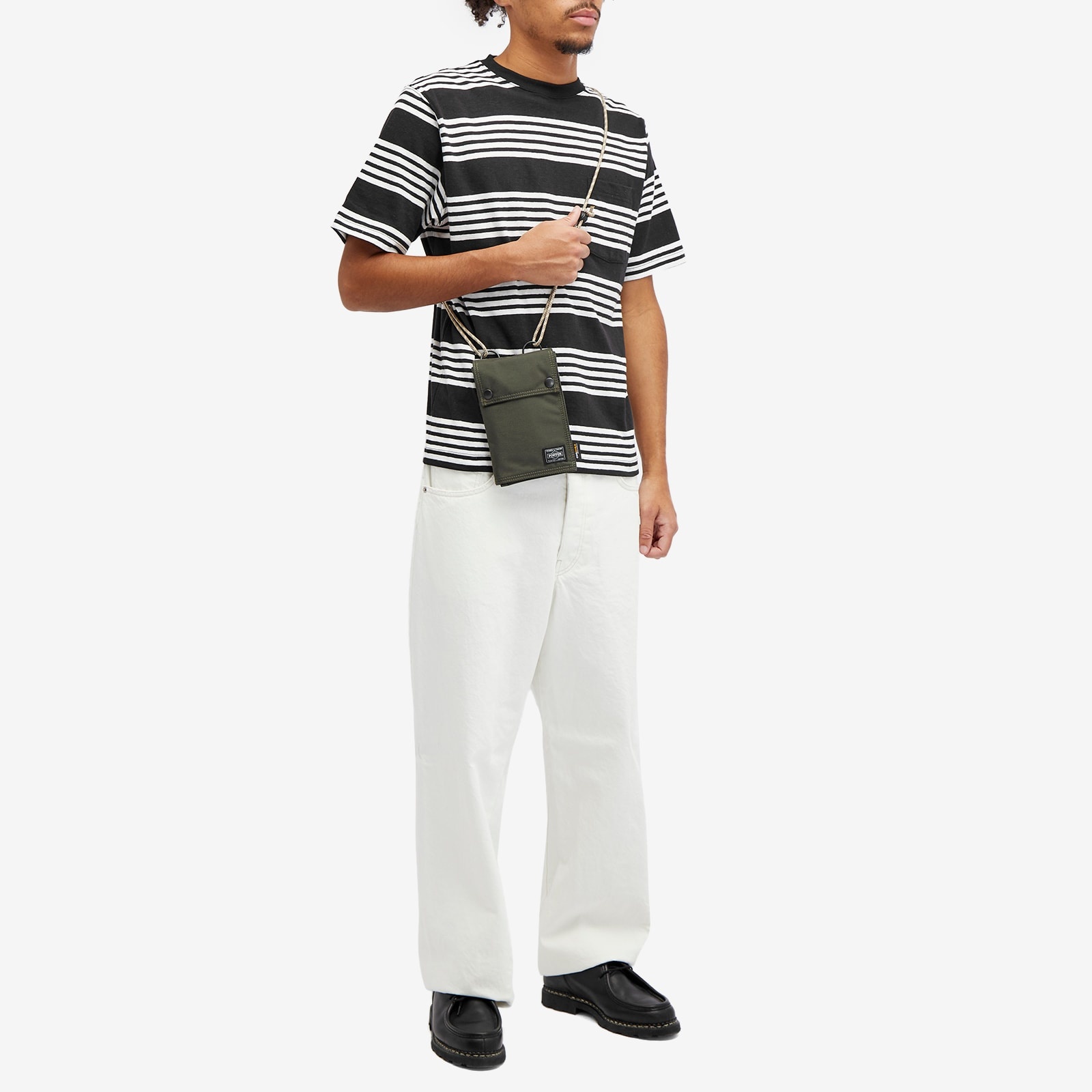 Beams Plus Nep Stripe Pocket T-Shirt - 4