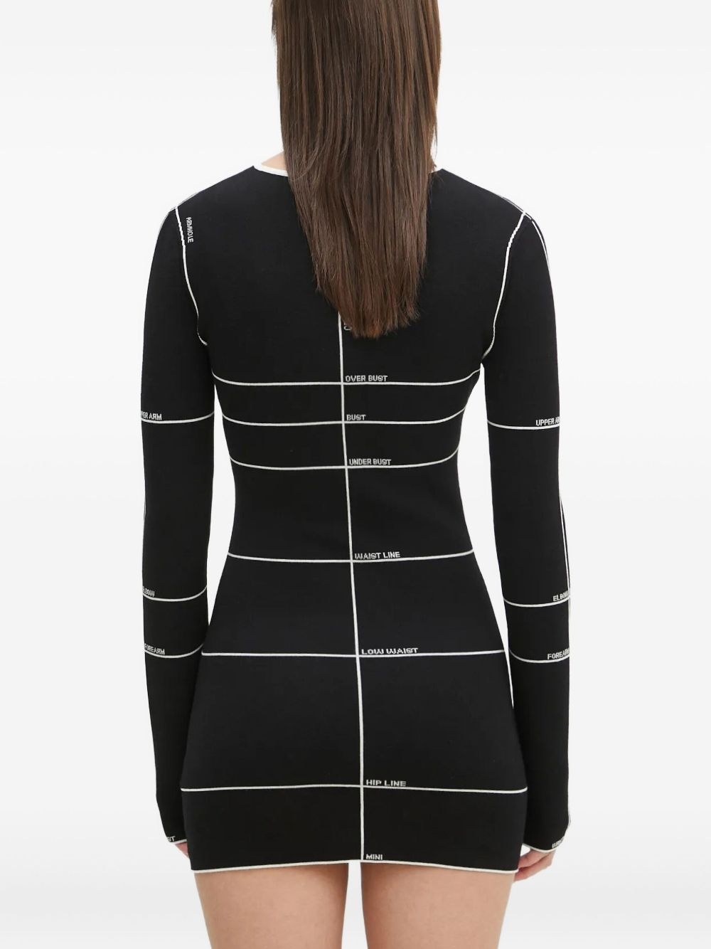 intarsia-knit mini dress - 4