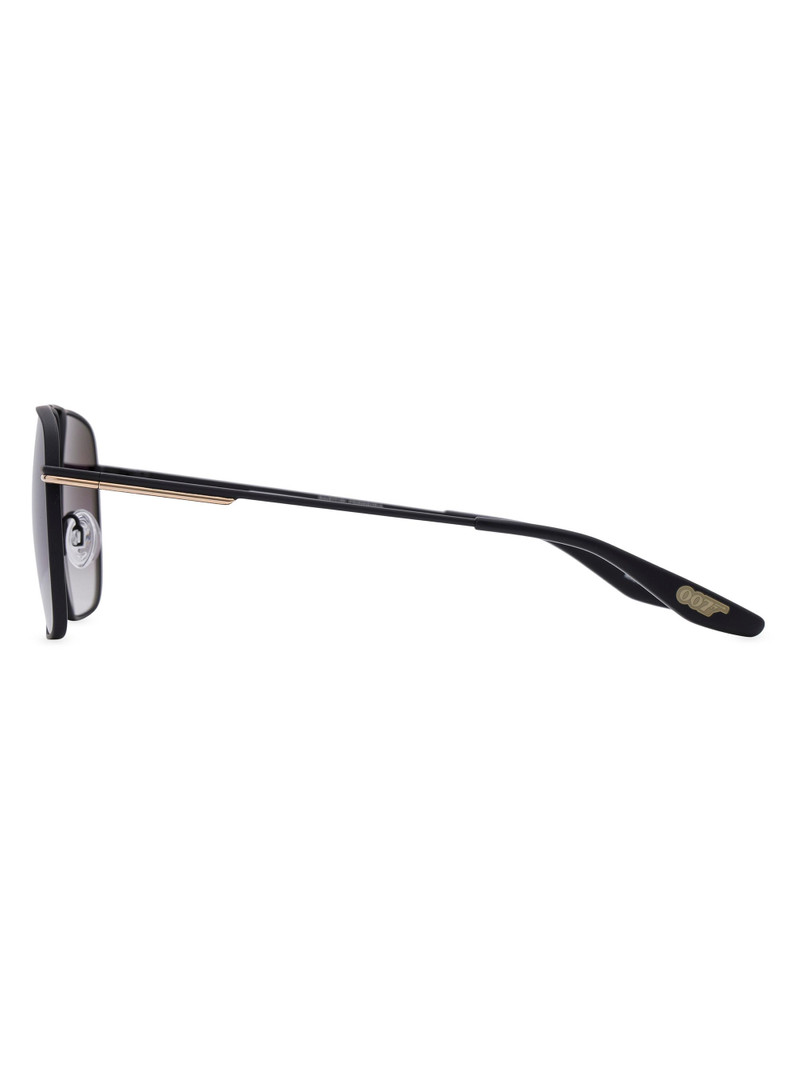 Men's 007 Legacy Royale Navigator 61MM Sunglasses - Black Satin Gold Smolder 3