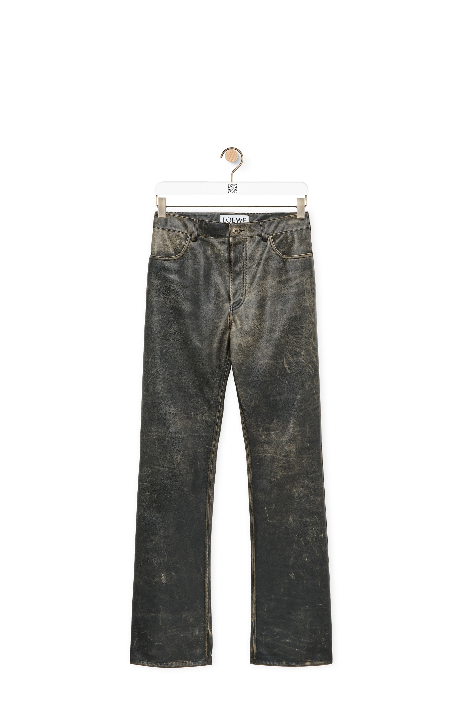 Bootleg trousers in nappa calfskin - 1