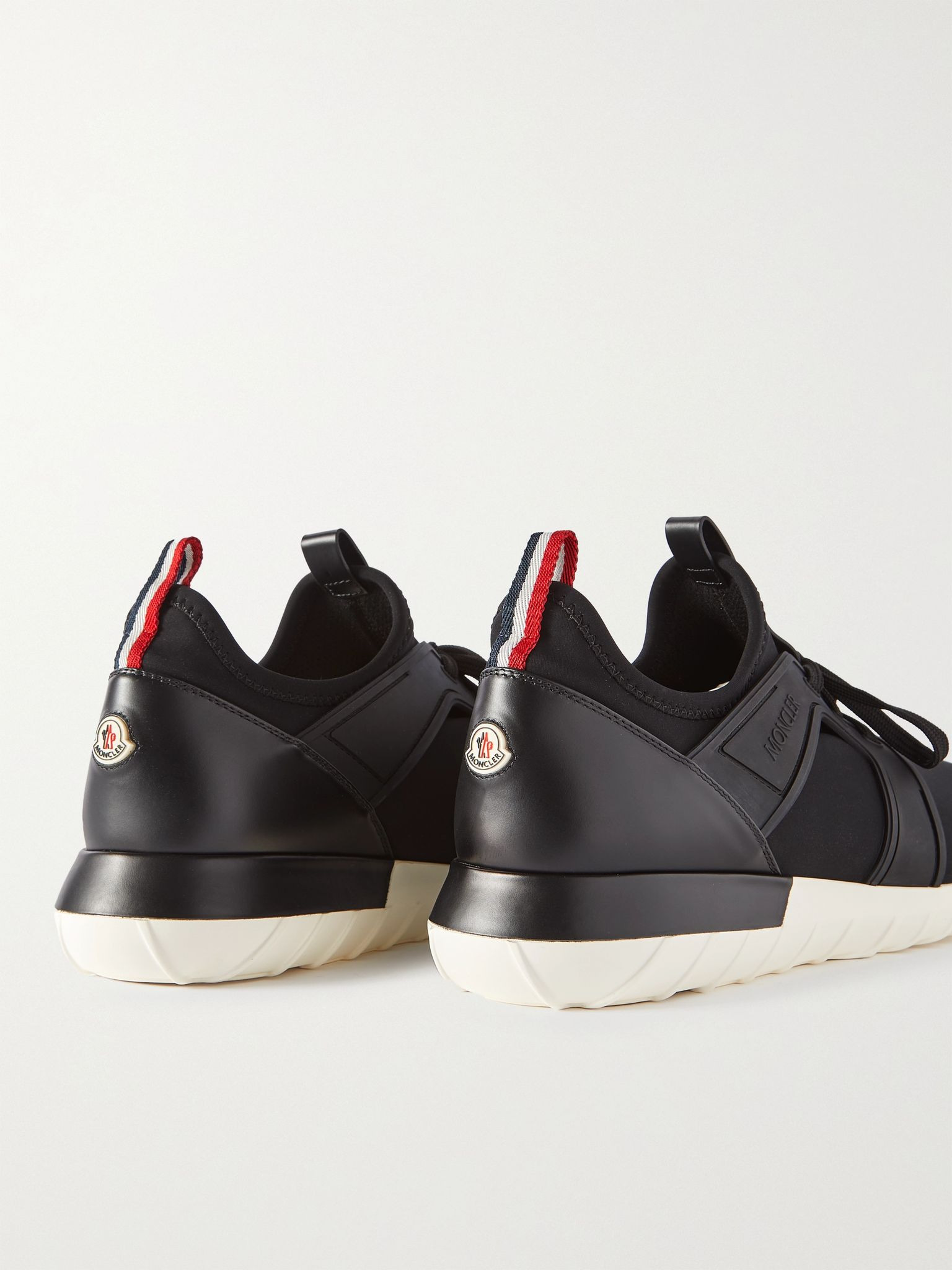 Emilien Rubber and Leather-Trimmed Neoprene Sneakers Black - 5