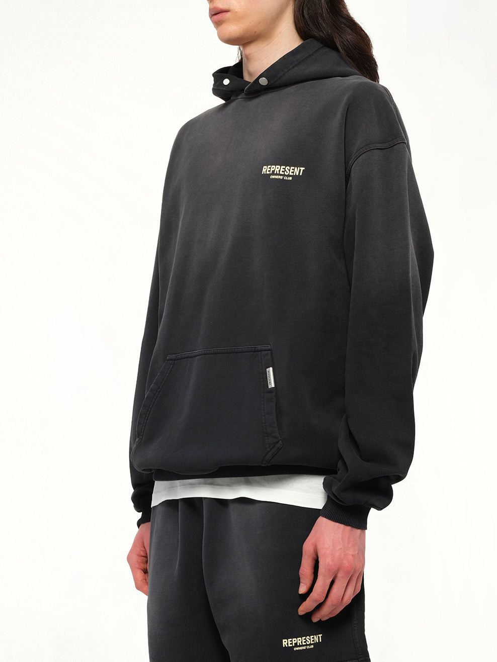 Represent Owners Club Hoodie in Aged Black - 3