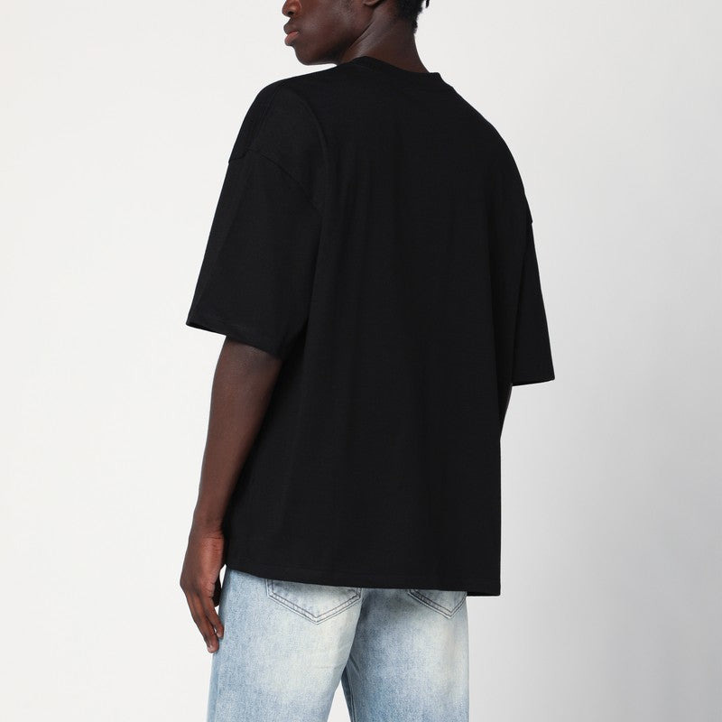 Amiri Black Cotton T-Shirt With Logo Patch Men - 2