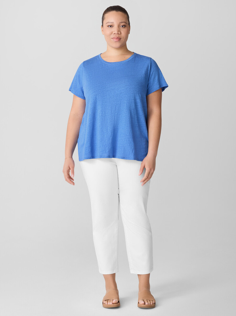 Organic Linen Jersey Crew Neck Tee 6