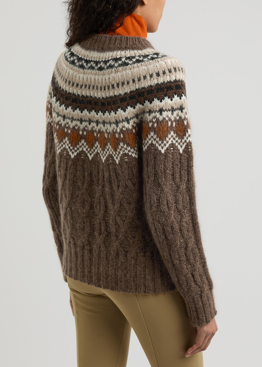 Moncler Fair Isle Intarsia Cable-knit Wool-blend Jumper - 3