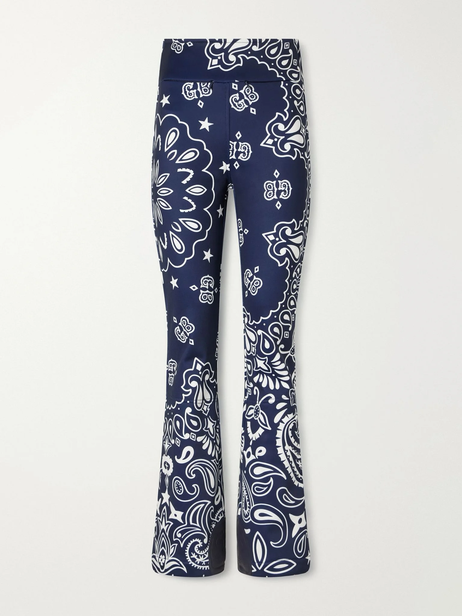 Shiro paisley-print shell flared ski pants Blue - 1