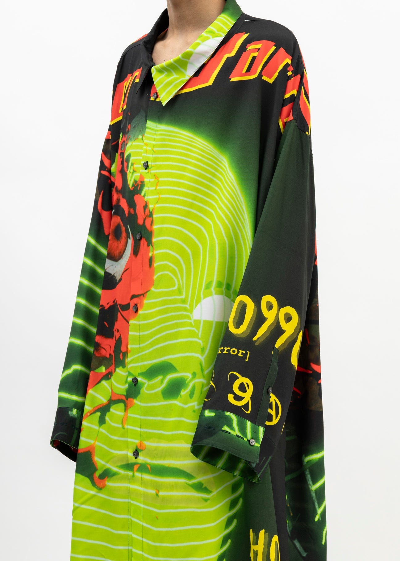 Black Oversized Cyber Warfare Shirt - 2