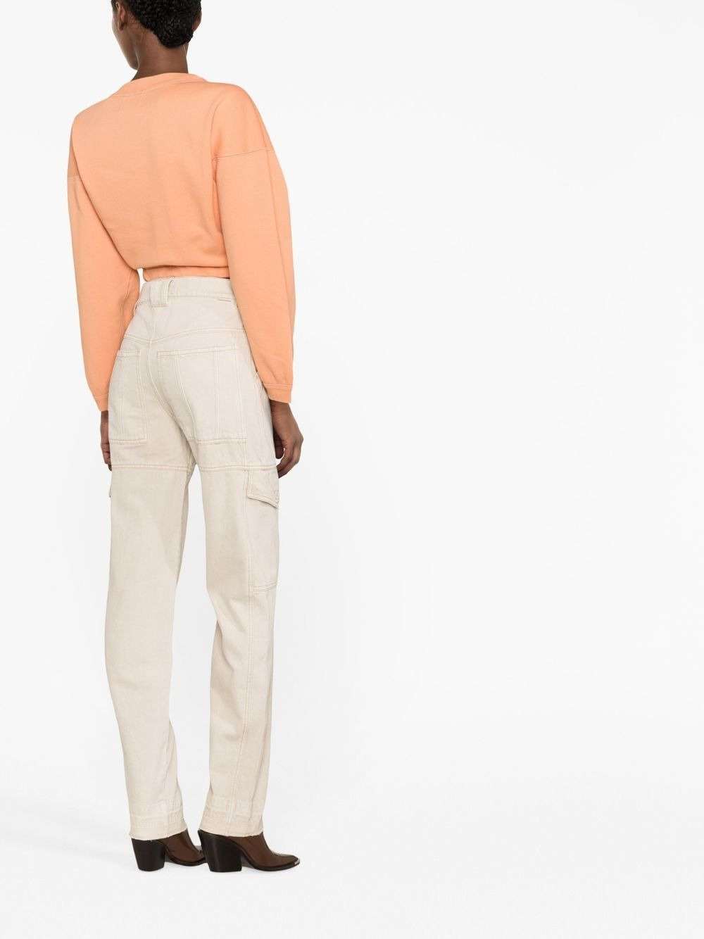 high-rise cargo-pocket trousers - 3