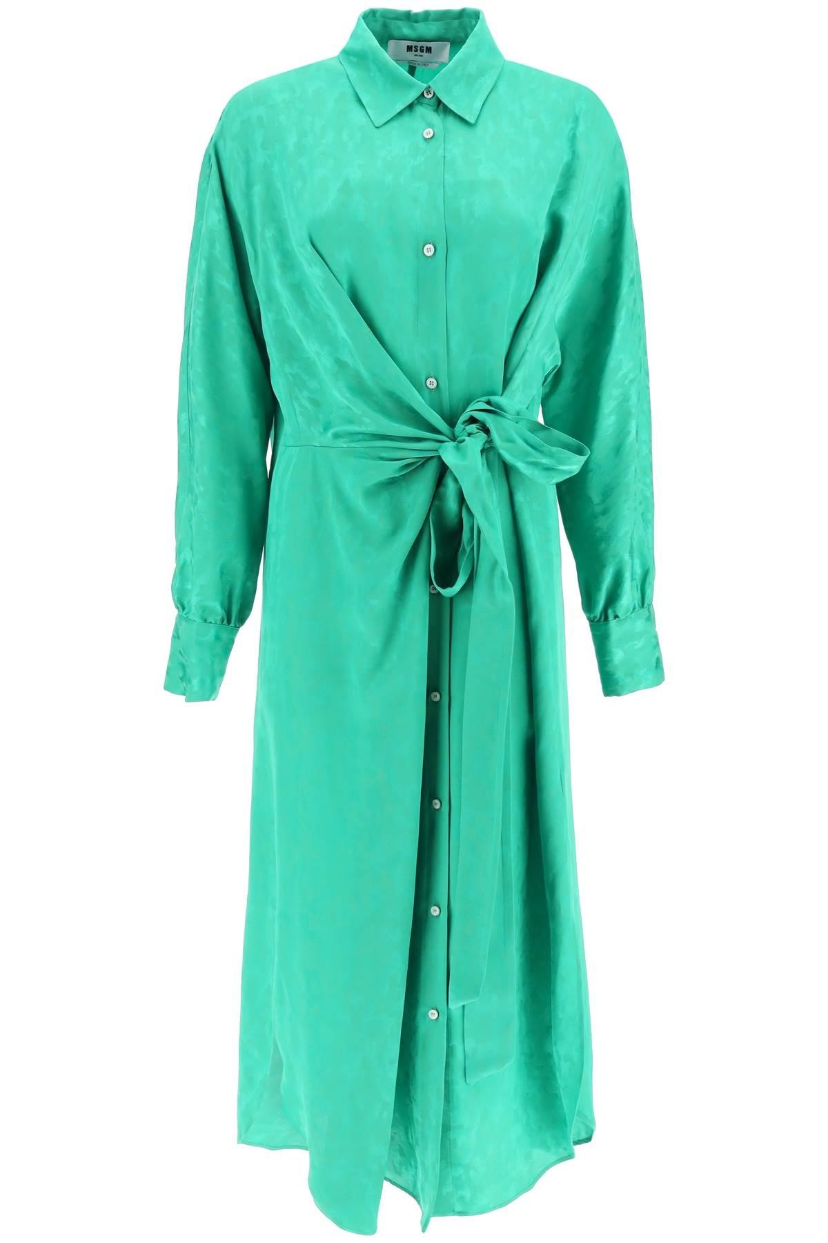 msgm green dress MSGM Green Floral Dress – References main image 1