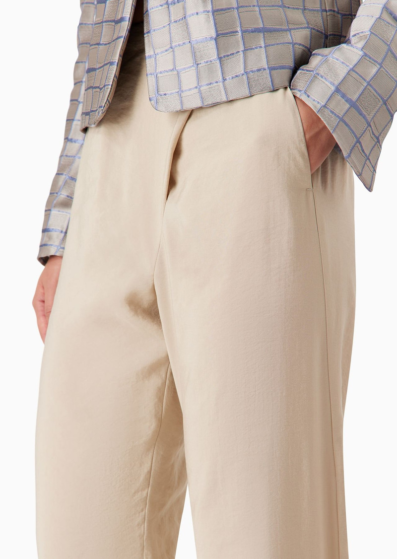 Slim-fit trousers in a flowing, washed matte fabric 5