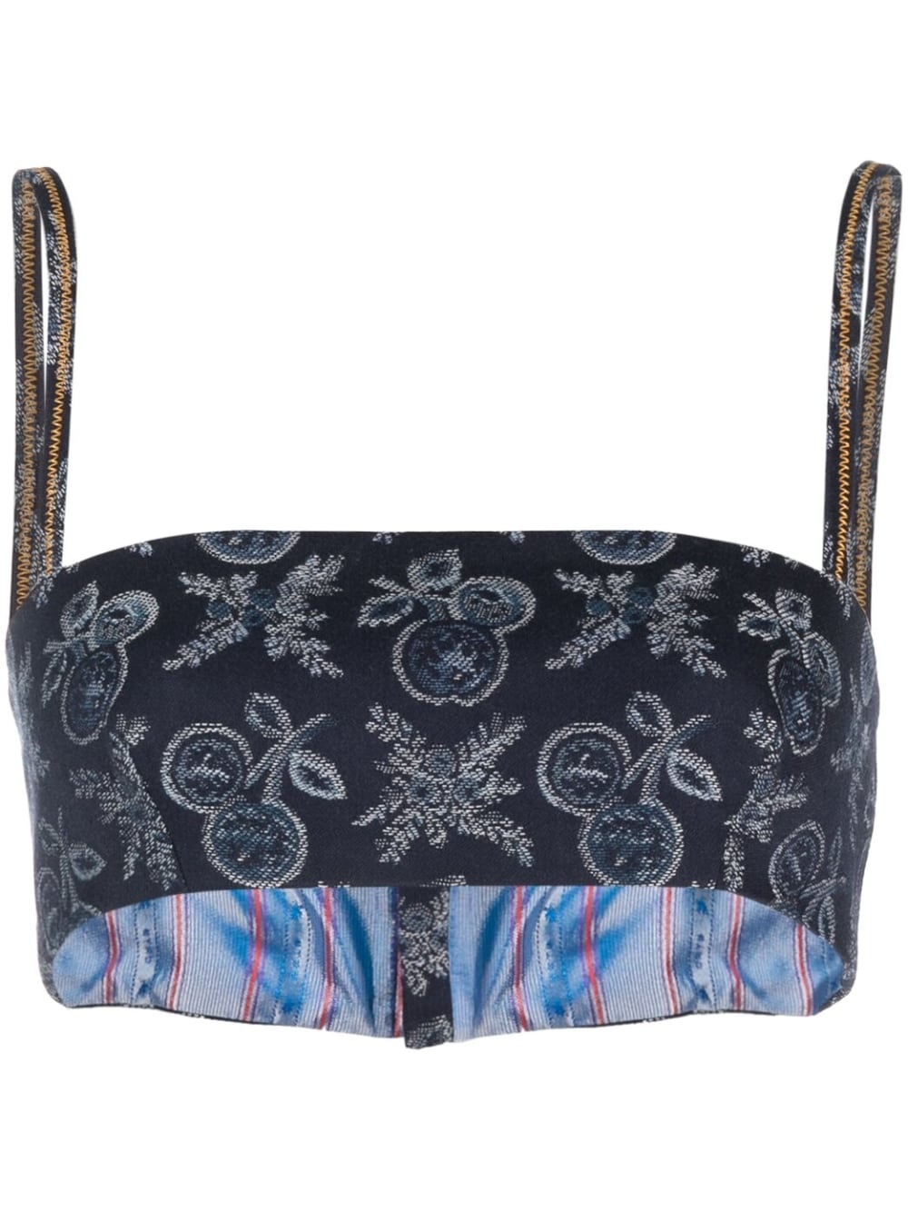 patterned-jacquard bralette - 1