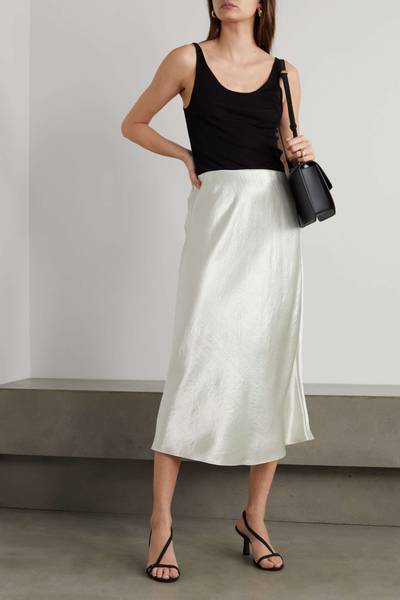 Max Mara Leisure Alessio satin midi skirt outlook